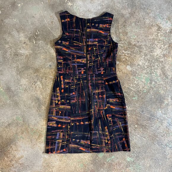 Artsy Anthropologie Tabitha Black with Abstract Print Dress Size 6 - Picture 2 of 6